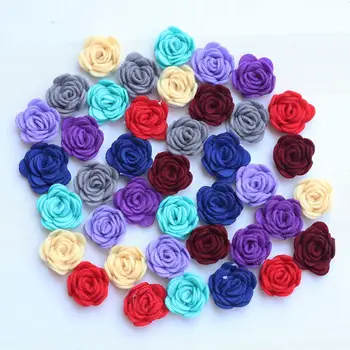 

10Pieces/Lot Non-Woven Fabric Roses Flower Handmade 4CM Rose Flowers Hand DIY Wedding Bouquet Bride Flower Cloth Accessories