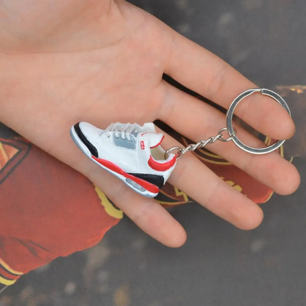 3D Air Jordan AJ11 брелок с кроссовком обувь concord модель кулон подарки - Цвет: one shoe  keychain