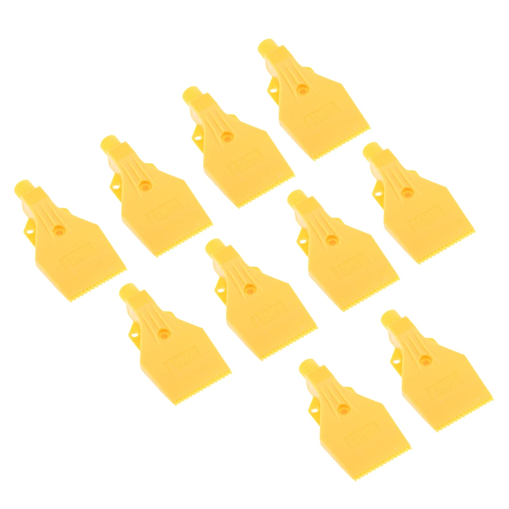 10pcs 1/4'' Thread, Flat Wind Jet Air Blowing Nozzle Spray 3 Holes Windjet Spray Nozzle, Mini Air Nozzle, Compressed Air Nozzle