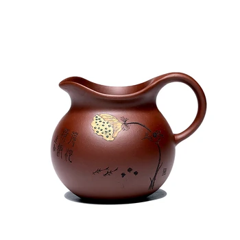 

Ancient Yue Tang Yixing Famous Pure Full Manual Purple Sand Tea Seabed Trough Clay Painting Seedpod Of The Lotus Fair Cup