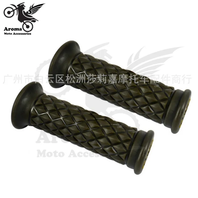 16 colors available brown red black hot retro cafe racer parts 22MM 25MM rubber motorbike grip for honda suzuki yamaha harley softail sportster prince cruise moto handlebar motorcycle handle grips