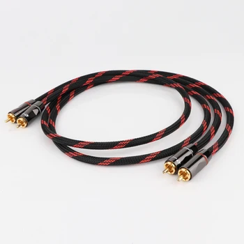 

Pair 5N OCC copper Hifi Audio RCA cable with gold plated RCA connector High End RCA to RCA Audio Cable
