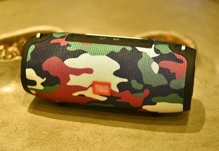 Camouflage TG беспроводной Bluetooth динамик Портативный Открытый громкий динамик мини Колонка 3D 20 Вт стерео музыка объемный Поддержка FM TFCard бас-бокс - Цвет: Camouflage