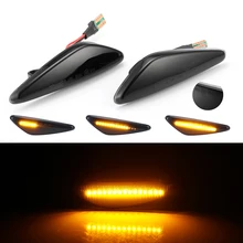 2 pçs fumaça led dinâmico fluindo lado marcador turno sinal de luz para mazda6 gh para mazda5 cw RX-8 lado sequencial marcador lâmpada luz