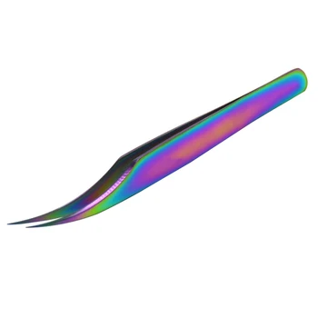 

Curved Straight Eyelash Tweezers Rainbow Eyelash Extension Picker Eyebrow Tweezers Dead Skin Remover Makeup Nail Tools pincet