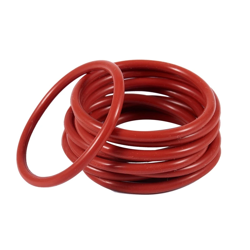 

10 pcs Silicone O-Ring Oil Seal Seals Washer Red 33 x 2.5 x 28mm