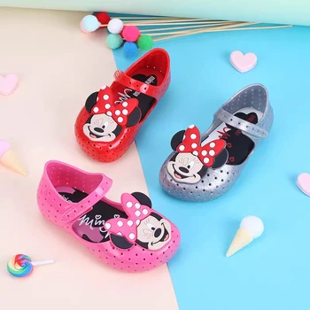 

Mini Melissa Mickey Minnie Classic Girl Jelly Shoes Sandals 2020 NEW Baby Shoes Soft Bottom Melissa Sandals For Kids Non-slip