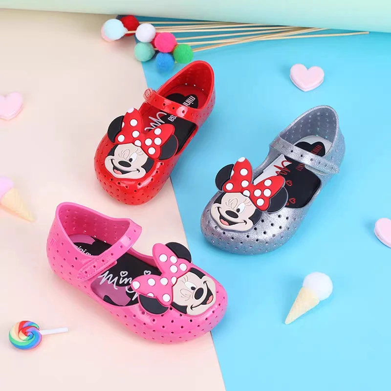 Mini Melissa Mickey Minnie/Классическая прозрачная обувь для девочек Сандалии Новинка 2020
