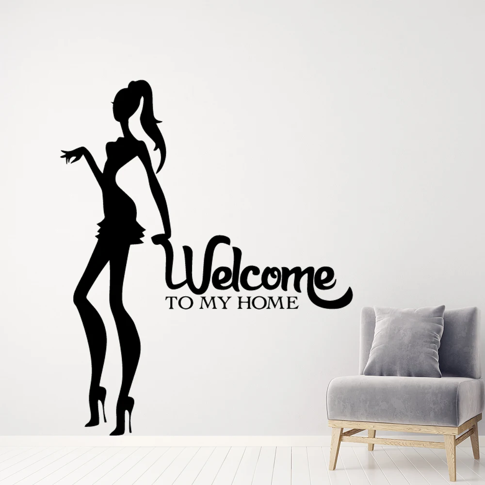 

Romantic welcome to my home Home Decor Modern Acrylic Decoration Kids Room Nature Decor Pvc Wall Decals