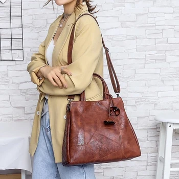 

Women Handbags PU Leather Totes Bag Top-handle Embroidery Crossbody Bag Fashion Shoulder Bag Lady Simple Hand Bags