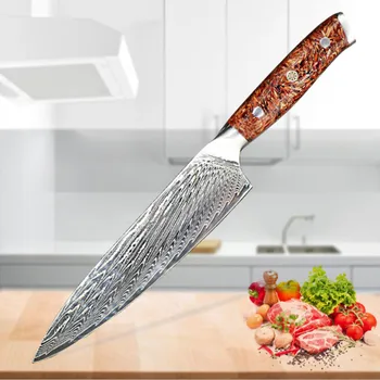 

High Quality Knives Kitchen 67 Layers vg10 Damascus Steel Chef Knife Vegetable Butcher Gyuto Japanese Cooking Knives Tools