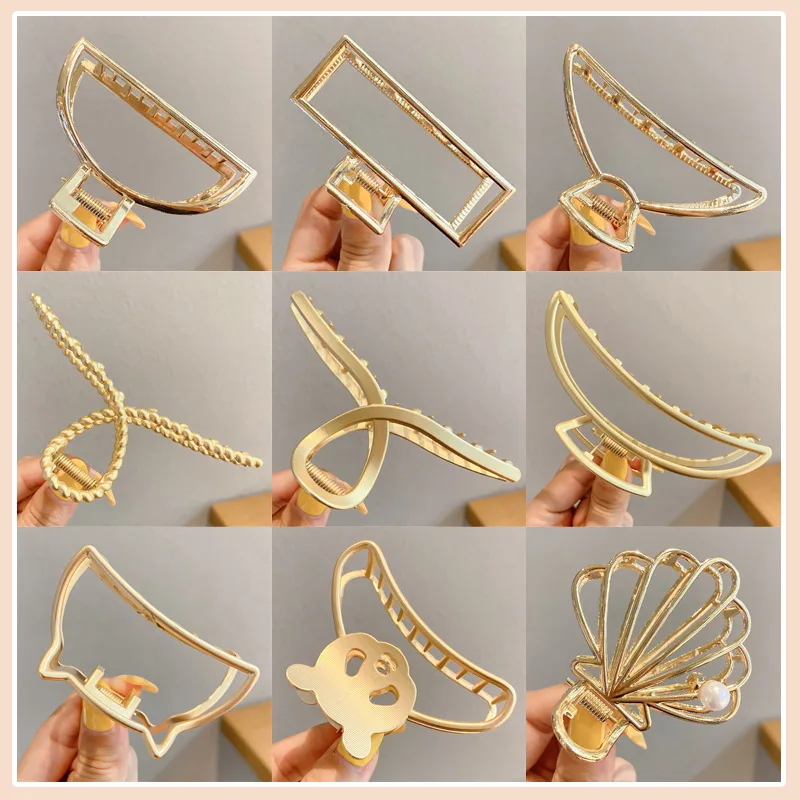 Mutiple Design Women Barrettes Metal Hair Claws Hair Accessories Hairclip Hairpins Ladies Hairgrip Headwear Girls Ornaments Crab Hairclip