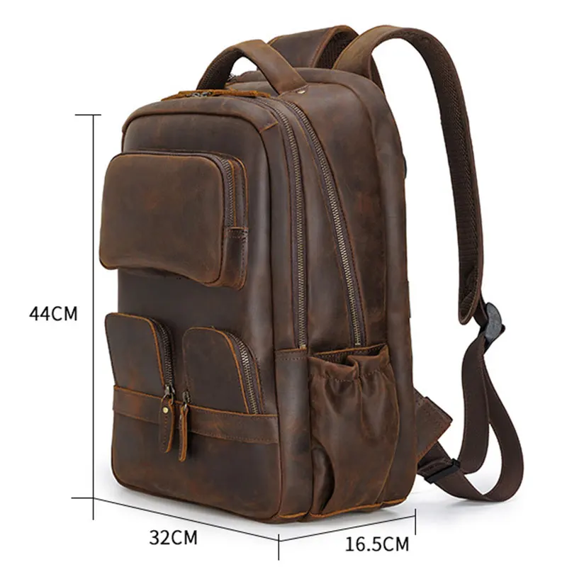 Size of Leather Backpack