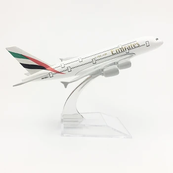 

16CM 1:400 Scale Emirates Airlines Airbus A380 Airplane Plane Model Zinc Alloy Diecast Aircraft Toys Kids Gift Collectible