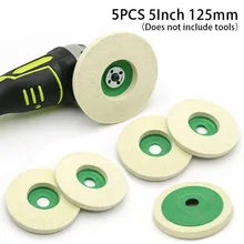 5 шт. белые полировальные колодки 22*12 мм Шерсть Войлок высокого качества Шлифовальные вращающиеся инструменты машины колодки аксессуары, диски
