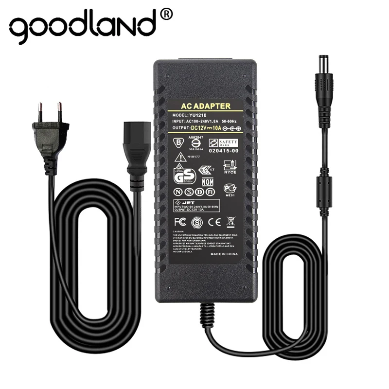 Светодиодный трансформатор Goodland 12 в пост. Тока 220 В 1/2/3/5/6/8/10 А|Трансформаторы
