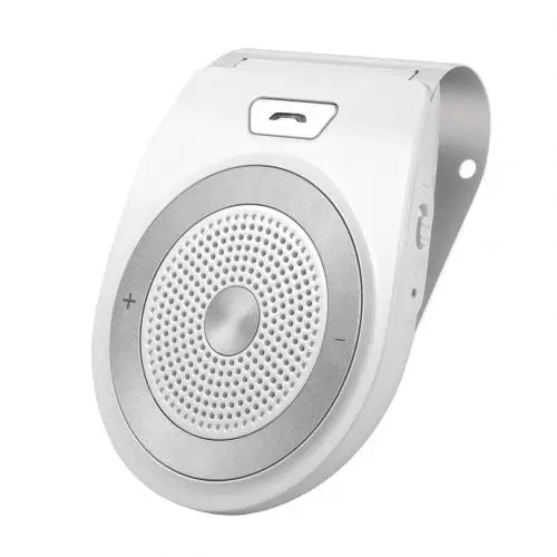 Белый Мини Bluetooth Handsfree козырек клип крепление в автомобиле авто беспроводной динамик телефон Смартфон Voiture 360 Telefoonhouder Авто Suporte - Название цвета: Белый