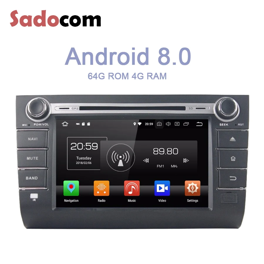 TDA7851 Android 8 0 для SUZUKI SWIFT 2013 2014 2015 2016 ядер 4 Гб ОЗУ 64 ПЗУ автомобильный DVD-плеер GPS Glonass