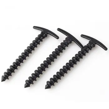 

Cross Border For Outdoor 14.5cm Screw Lightweight High Strength Nylon Stake Camping Tent Nails Currently Available Black
