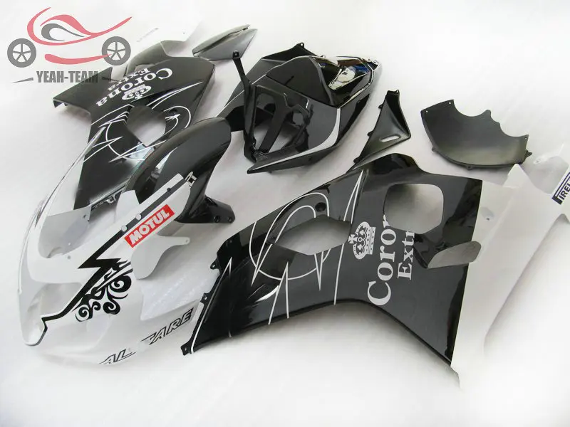 Китайские Обтекатели для Suzuki GSX R600 2004 2005 GSXR750 K4 04 05 GSXR 600 750 Черная Корона дополнительные мотоциклетные обтекатели