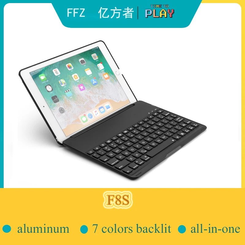 

Bluetooth keyboard Case for new iPad 9.7/iPad pro /Air 1/2, Aluminum Metal case keyborad with Backlight for iPad