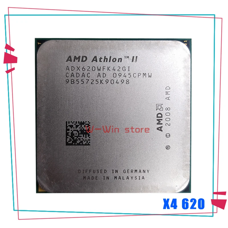Четырехъядерный процессор AMD Athlon II X4 620 2 6 ГГц разъем AM3 ADX620WFK42GI|Процессоры| |