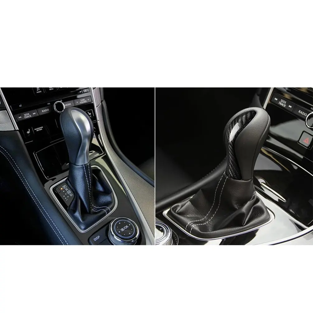 Чехол для рычага переключения передач из углеродного волокна для Infiniti Q50 V37- украшение салона автомобиля