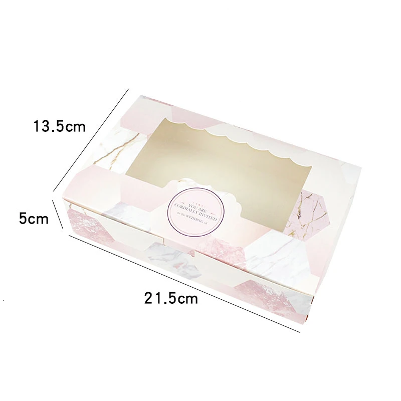 10/20PCS Gift Box With Window Galaxy Star Wedding Gift Box For Cake Candy Food Cookie Packaging Box Gift Wedding Favors Supplier