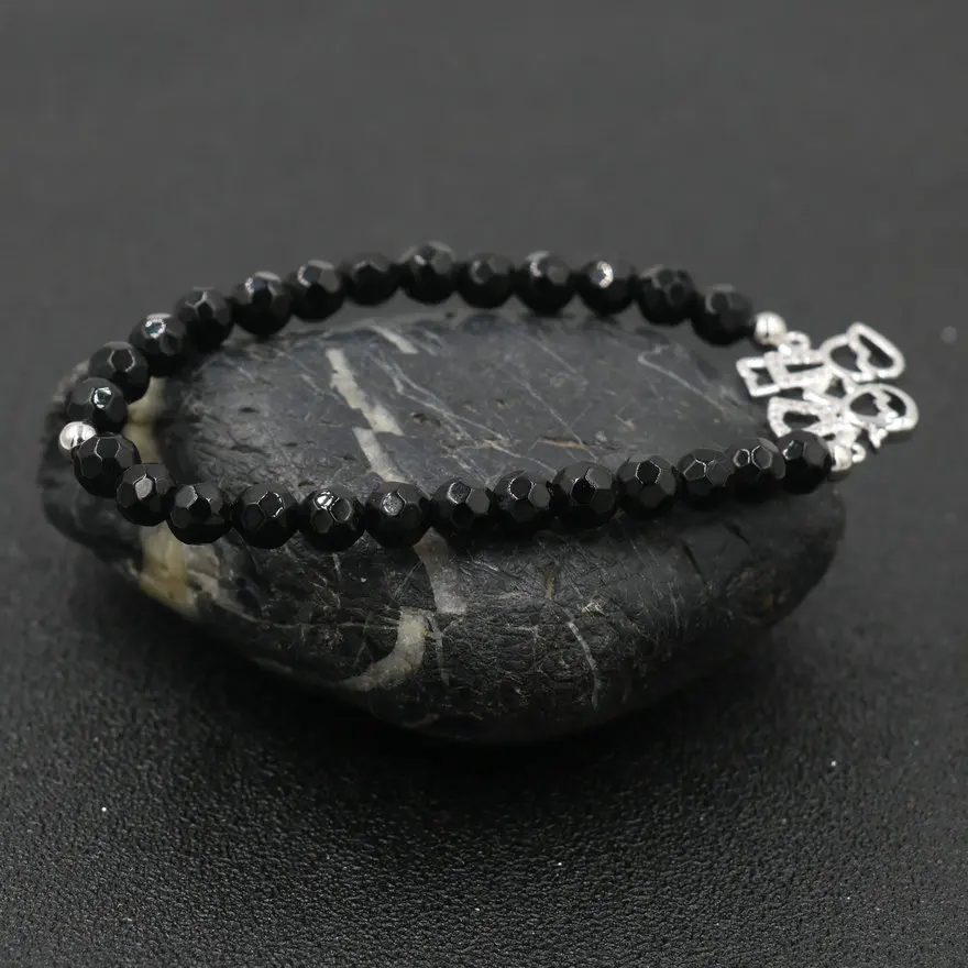 Прекрасный медный микро CZ мальчик девочка браслет женский бисер браслет из натурального камня браслеты для пар Шарм ювелирные изделия подарок Pulseira