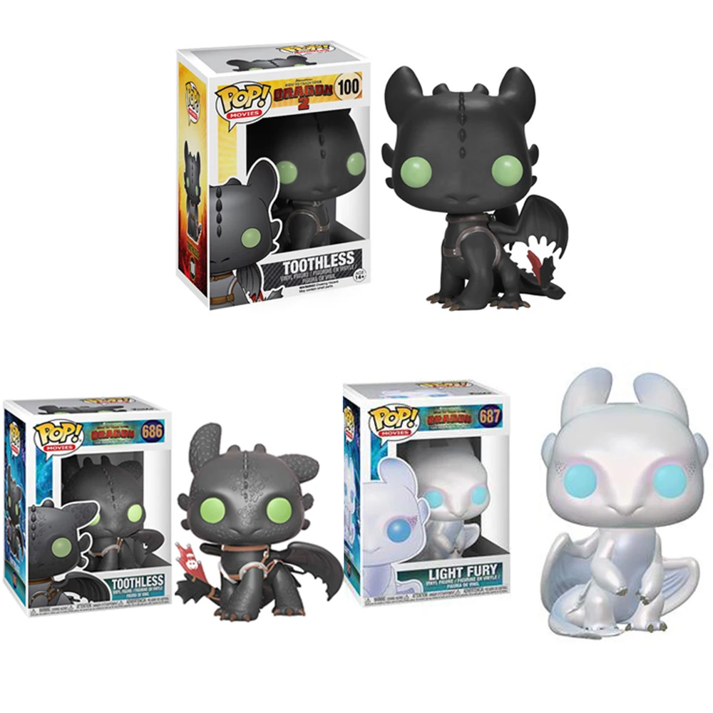 Funko POP Беззубик Как приручить драконов Ночная фурия игрушка 10 см ПВХ фигурка