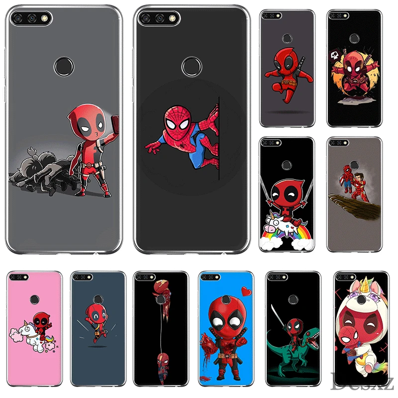 Чехол для телефона Huawei Honor 6A 6C 7A 8 8X 9 9X 10 View 20 Lite Pro Play Hard Cover Marvel Funny Unicorn