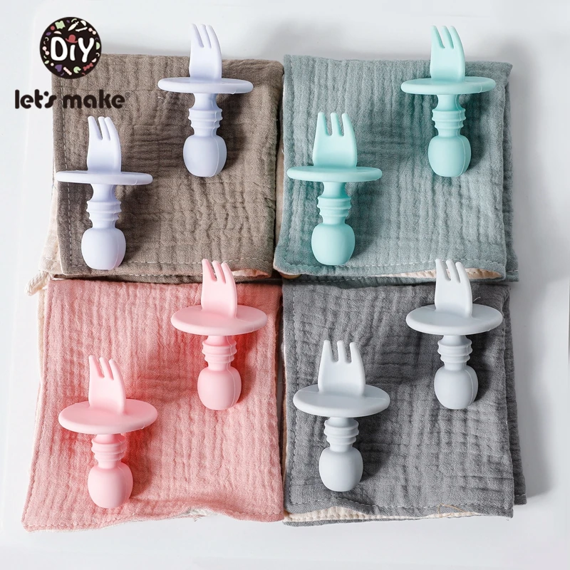 

1/2set Silicone Spoon Food Grade Silicone Rodent Baby Feeding Spoon Multicolor Boy Girl Toddler Feeding Tableware Kids Product