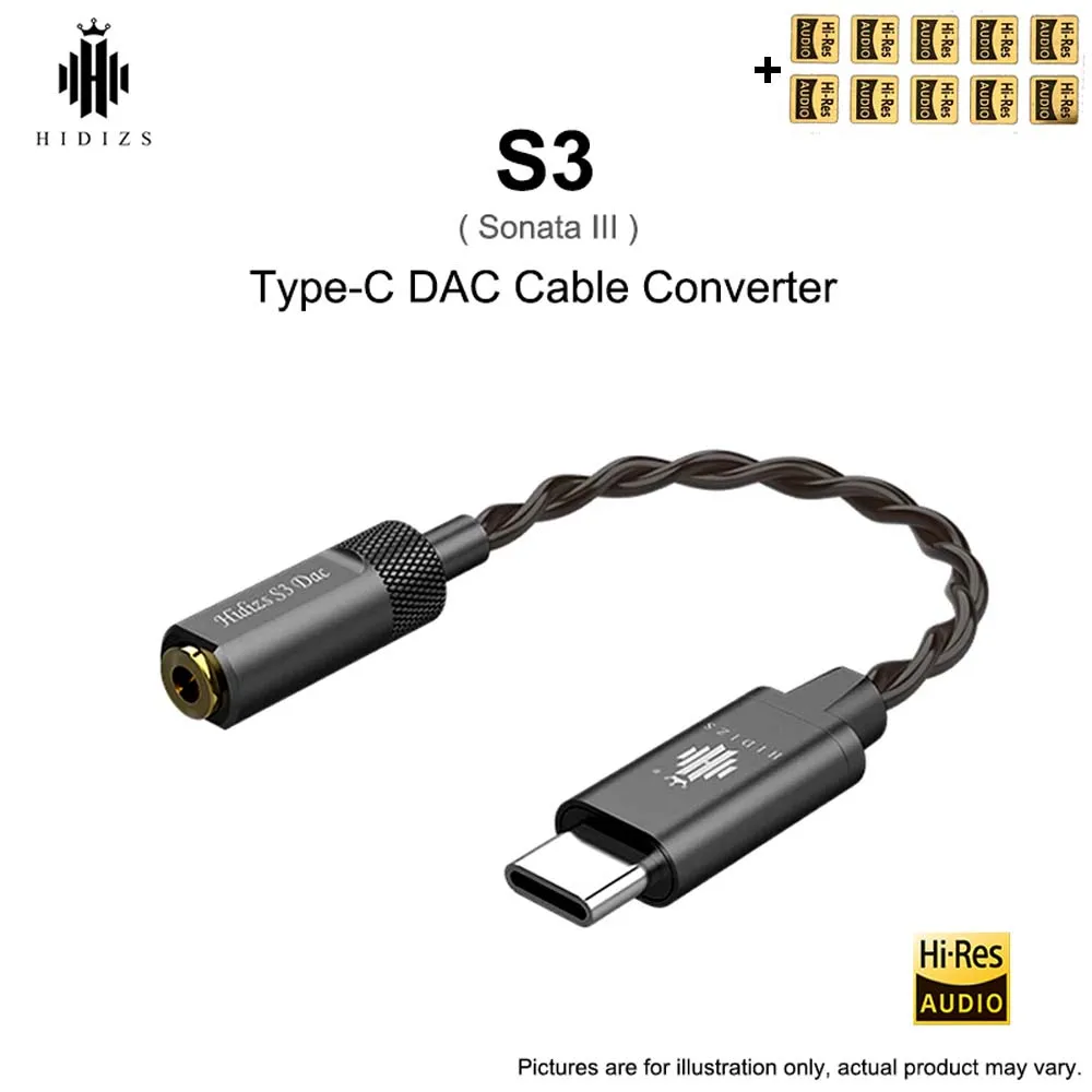 HIDIZS S3 (Sonata III) HiFi аудио Type-C DAC кабель конвертер USB 3 5 мм усилитель для наушников