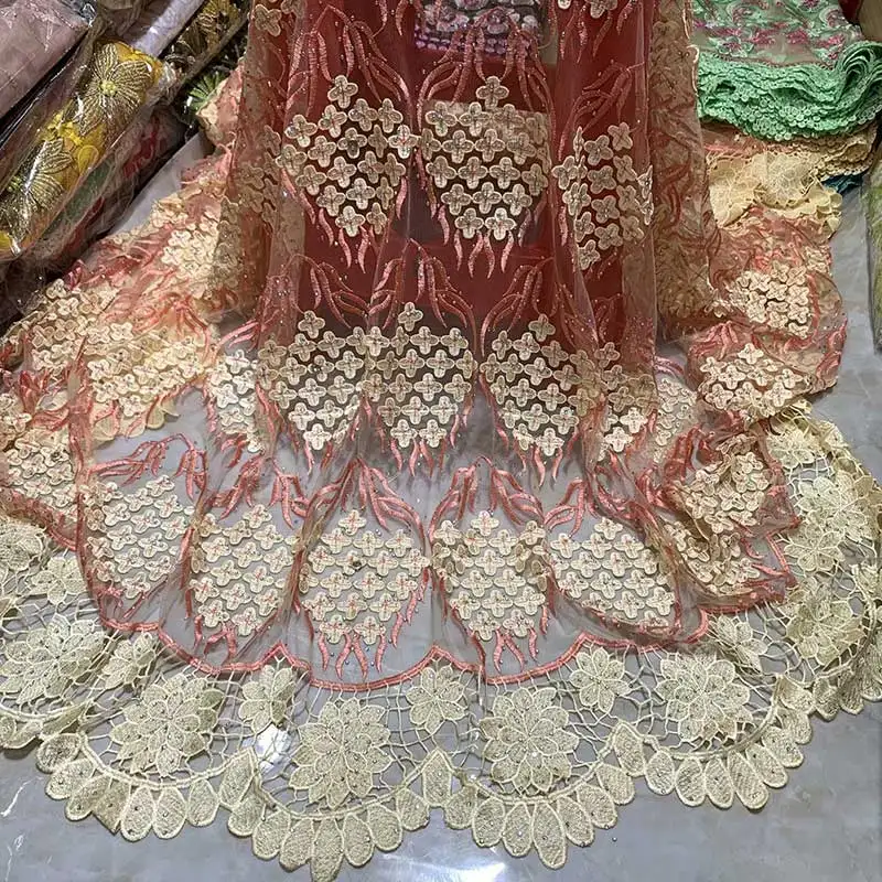 

wholesale 5yards latest african milk silk lace water soluble chemical lace fabric,high quality african cord lace B215