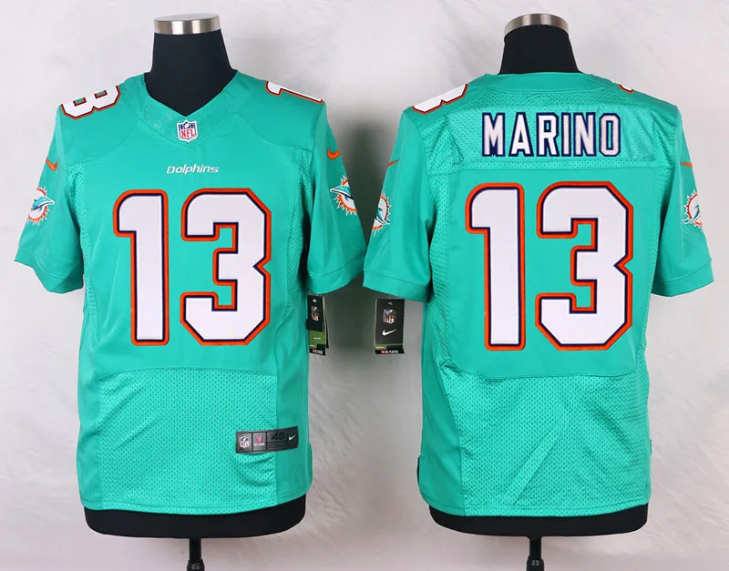 Stitiched, Майями, Майком Уоллесом 13 Dan Marino 17 Ryan tannehilt 93 Ndamukong Suh elite, Cameron Wake, Dan Marino Jersey - Color: Beige