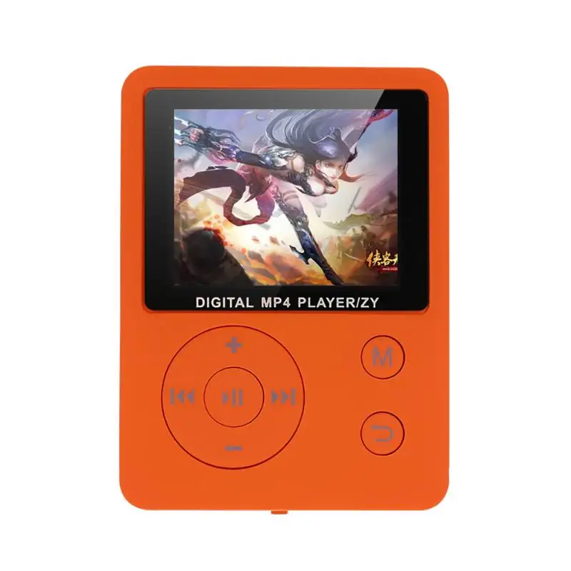 1,8 дюймовый цветной экран Ультратонкий MP3-плеер поддержка 32G TF карта 13 языков Портативный MP3 HiFi музыкальный плеер FM Электронная книга Walkman - Цвет: Оранжевый