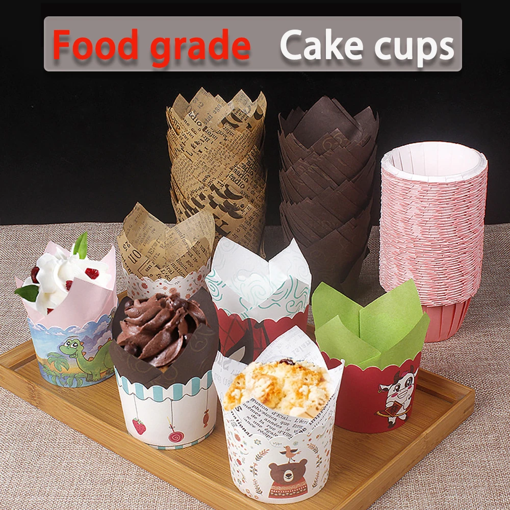 カップケーキ用の耐久性のある紙コップ 家族用の再利用可能なベーキングカップ 高温 Diy クリスマス用 キッチン用 Aliexpress