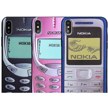 

QIKEFANG Case For Apple iPhone 11 Pro X XS Max Xr Retro Nokia Patterned Case For iPhone 8 7 6 6s Plus 8plus Back Cover Coque