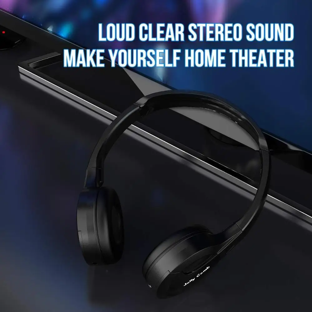 

Wireless Headphones Transmitter for TV Watchin Wireless Stereo Earphones Earbuds Set w/Transmitter Adapter for TV, Computer
