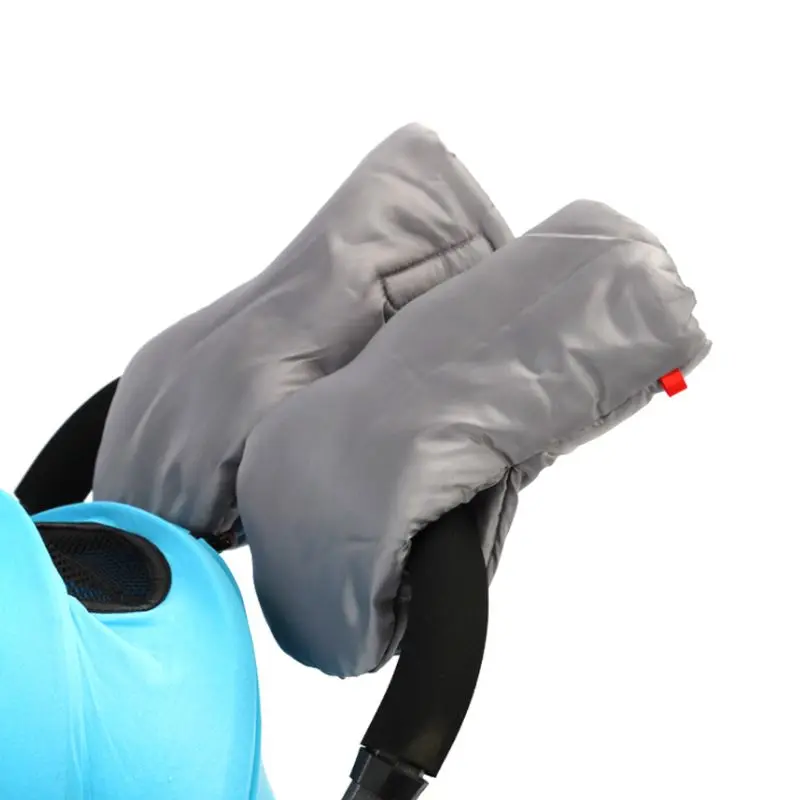 Водонепроницаемый коляска грелка для рук халява уха ветрозащитные плюшевые теплые перчатки на подкладке - Цвет: B