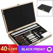 28 шт./компл. Алюминий стержней деревянная коробка трубки щеточная машинка с хлопком и проволочной щеткой для чистки инструменты