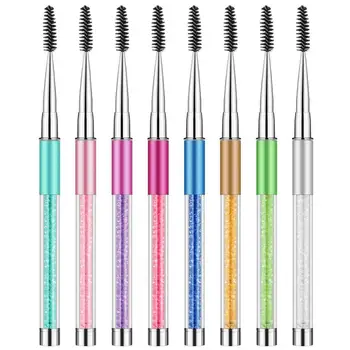 

5pcs Diamond Crystal Eyelash Brush Mascara Wands Applicator Eyebrow Comb Eye Lashes Extension Individual Applicator Eye Makeup