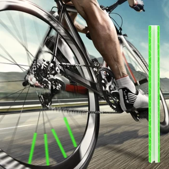 

12 Pcs Bicycle Mountain Bike Riding Wheel Spoke Mount Clip Tube Warning Light Strip Reflector Reflective Strip Round Wire Spokes