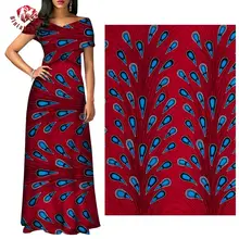 Красный узор в виде капли воды, африканская Анкара, хлопковая ткань, 6 ярдов/партия, африканская восковая набивная ткань 24FS1368