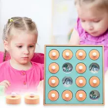 Деревянные шахматы с памятью, улучшающие практическую способность, детские развивающие 3D пазлы, семейные вечерние игрушки, декомпрессионные игрушки