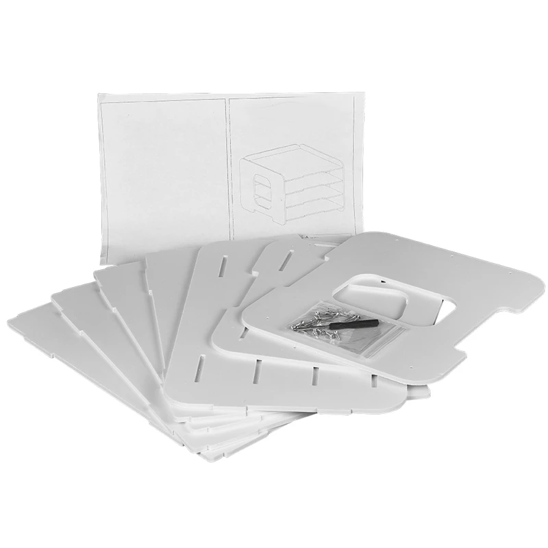  Office Desktop Accessories Organizer Desk File Organizer with 3 Paper Trays for Desktop File Shelf 