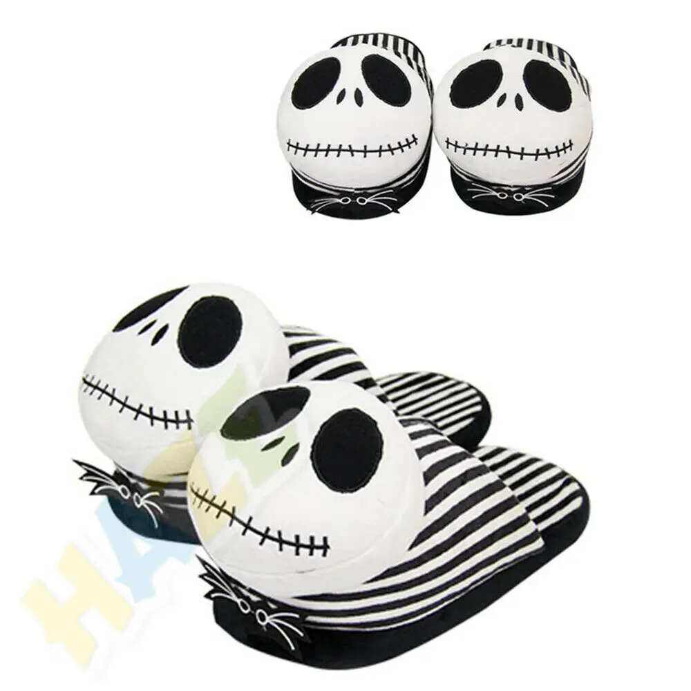 «Кошмар перед Рождеством»; плюшевые тапочки Jack Skellington; теплая домашняя обувь