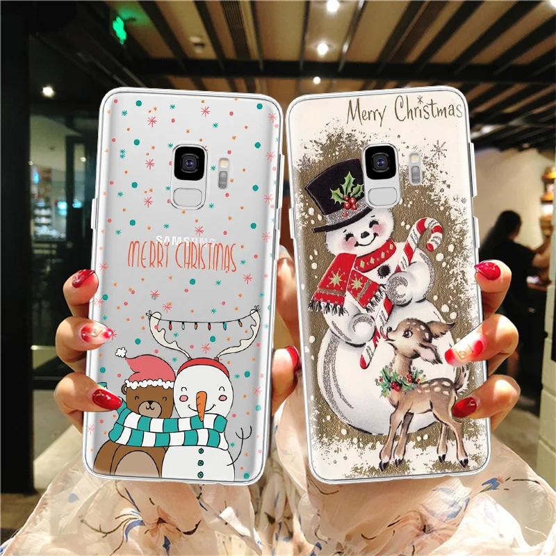 

Merry Christmas Soft Cover For TPU Samsung Galaxy Note 10 Pro J5 J7 J6 J8 2018 2016 2017 J4 Plus J1 J2 Pro Prime Note 5 8 9 Case