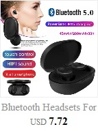 Bluetooth Headsets For Redmi Airdots Wireless earphone 5.0 TWS Earphones Noise Cancelling Mic for Xiaomi iPhone Huawei Samsung