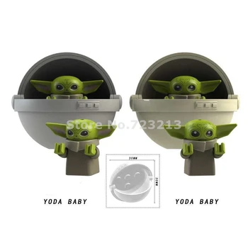 

2020 New Single Star Wars Figure Baby Yoda Cot Mandalorian Star Wars Trooper Building Blocks Bricks Toys for Children